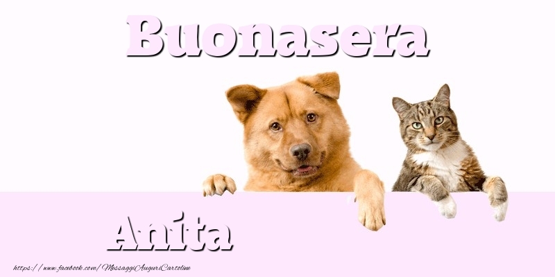  Cartoline di buonasera - Animali | Buonasera Anita