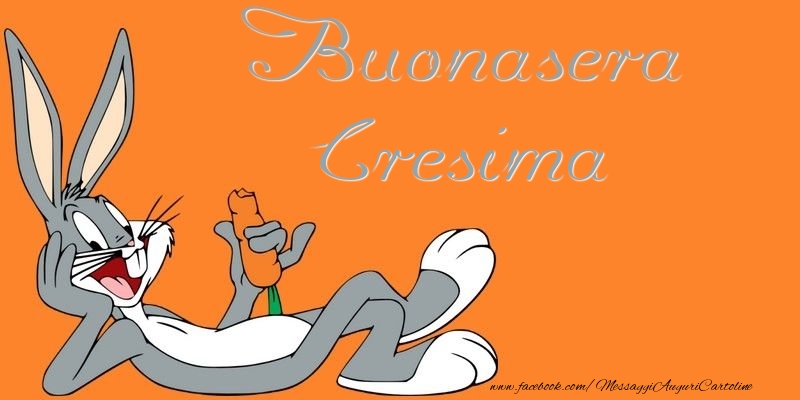 Cartoline di buonasera - Buonasera Cresima