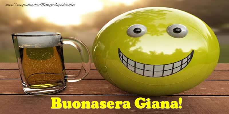 Cartoline di buonasera - Buonasera Giana!