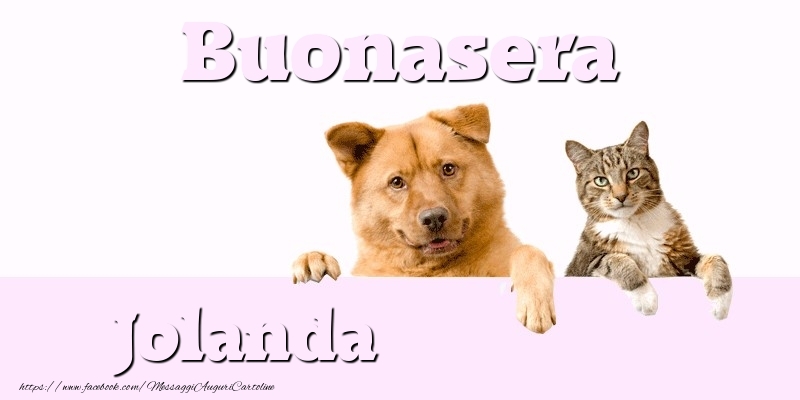 Cartoline di buonasera - Animali | Buonasera Jolanda