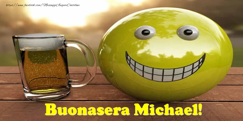 Cartoline di buonasera - Emoticons | Buonasera Michael!