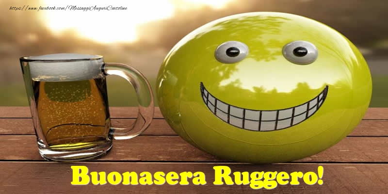 Cartoline di buonasera - Emoticons | Buonasera Ruggero!