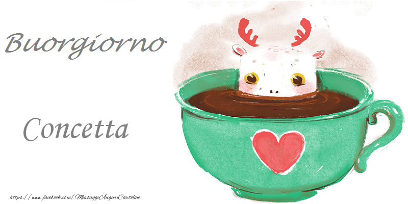  Cartoline di buongiorno - Animali & Caffè & Cuore | Buongiorno Concetta