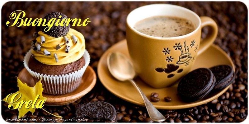  Cartoline di buongiorno - Caffè & Torta | Buongiorno Greta