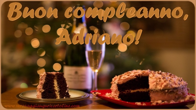  Cartoline di compleanno - Champagne & Torta | Buon compleanno, Adriano