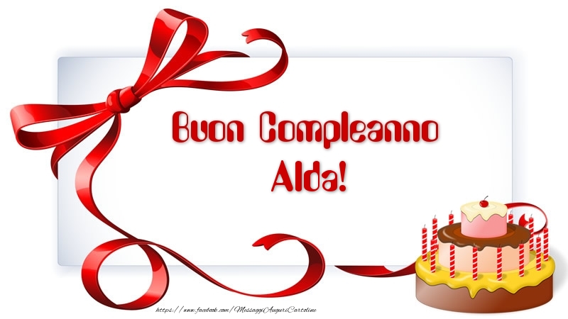 Cartoline di compleanno - Torta | Buon Compleanno Alda!