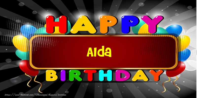 Cartoline di compleanno - Palloncini | Happy Birthday Alda