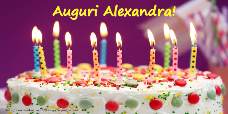  Cartoline di compleanno - Torta | Auguri Alexandra!