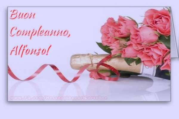  Cartoline di compleanno - Champagne & Fiori | Buon Compleanno, Alfonso