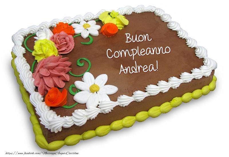  Cartoline di compleanno -  Torta al cioccolato: Buon Compleanno Andrea!