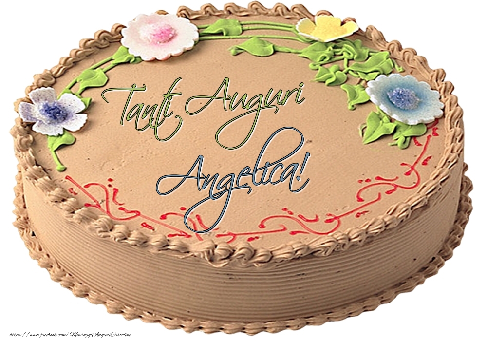  Cartoline di compleanno -  Angelica - Tanti Auguri! - Torta