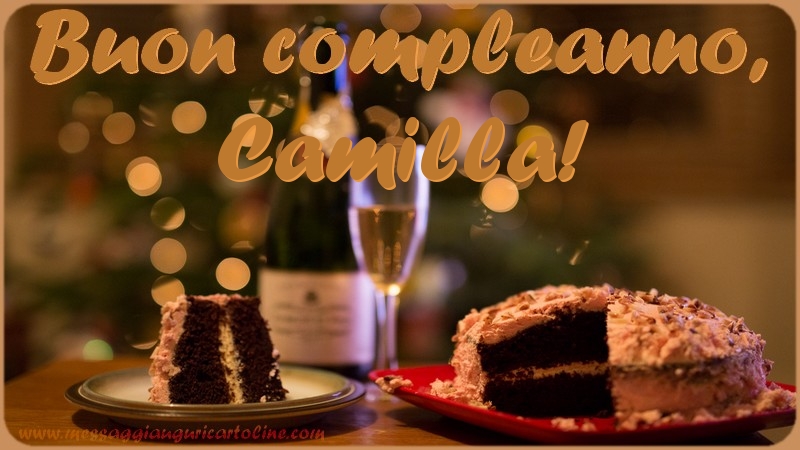  Cartoline di compleanno - Champagne & Torta | Buon compleanno, Camilla