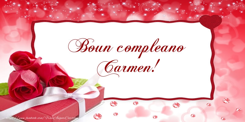  Cartoline di compleanno - Regalo & Rose | Boun compleano Carmen!