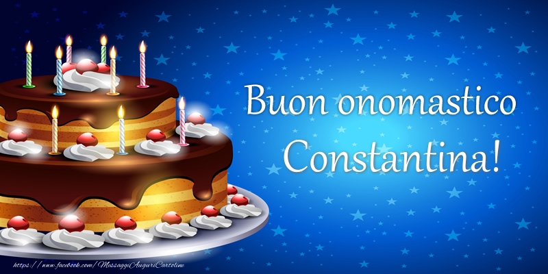  Cartoline di compleanno - Torta | Buon onomastico Constantina!