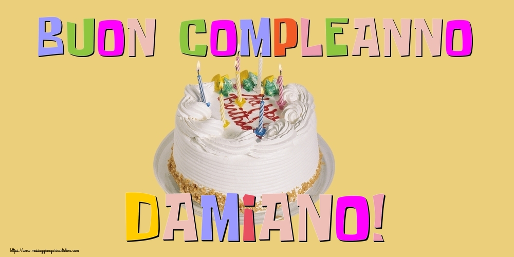  Cartoline di compleanno - Torta | Buon Compleanno Damiano!