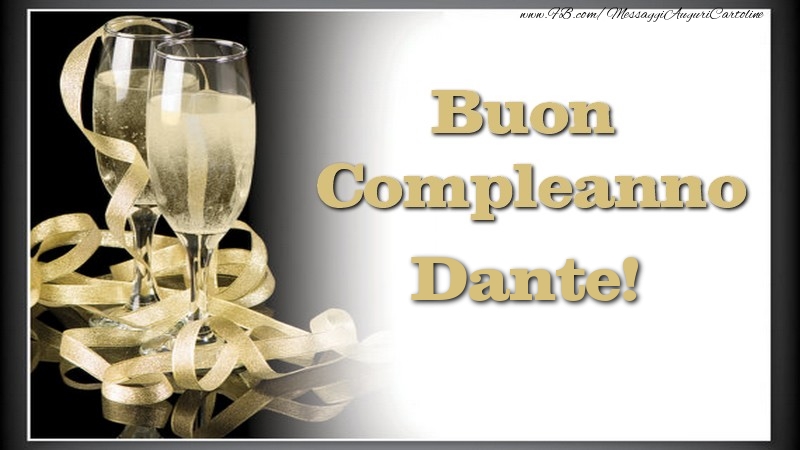 Cartoline di compleanno - Champagne | Buon Compleanno, Dante