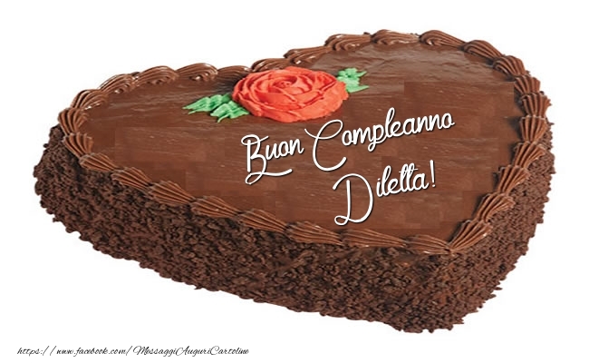  Cartoline di compleanno -  Torta Buon Compleanno Diletta!