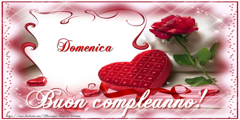 Cartoline di compleanno - Regalo & Rose | Domenica Buon Compleanno Amore!