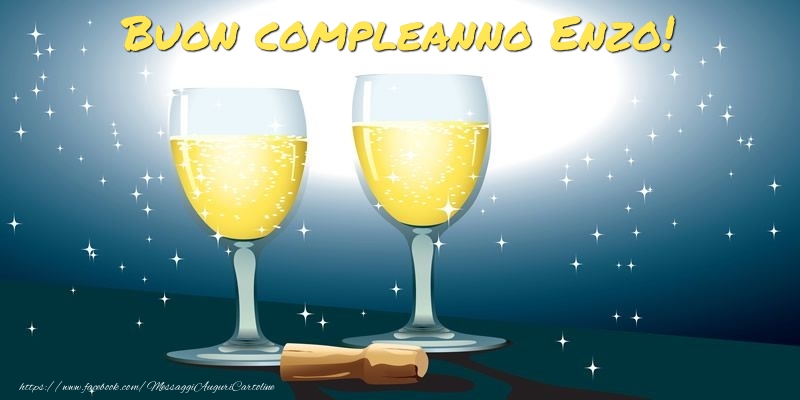  Cartoline di compleanno - Champagne | Buon compleanno Enzo!