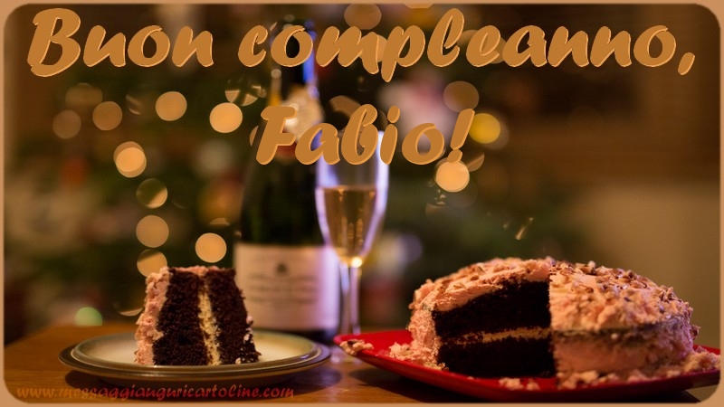  Cartoline di compleanno - Champagne & Torta | Buon compleanno, Fabio