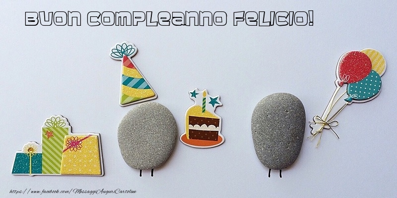 Cartoline di compleanno - Regalo & Torta | Tanti Auguri di Buon Compleanno Felicio!