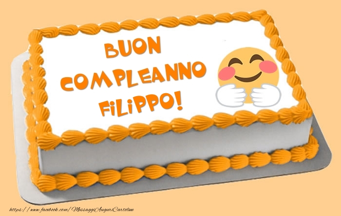  Cartoline di compleanno -  Torta Buon Compleanno Filippo!