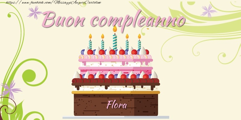  Cartoline di compleanno - Torta | Buon compleanno, Flora!