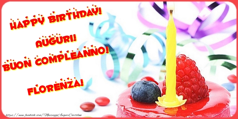 Cartoline di compleanno - Torta | Happy birthday! Auguri! Buon Compleanno! Florenza