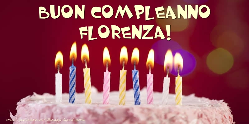Cartoline di compleanno -  Torta - Buon compleanno, Florenza!