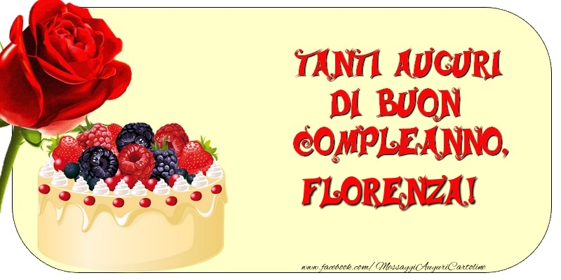 Cartoline di compleanno - Tanti Auguri di Buon Compleanno, Florenza
