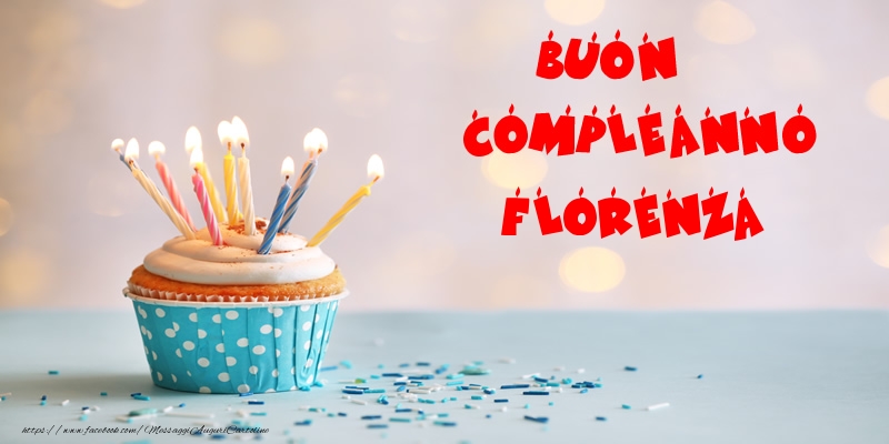 Cartoline di compleanno - Torta | Buon compleanno Florenza