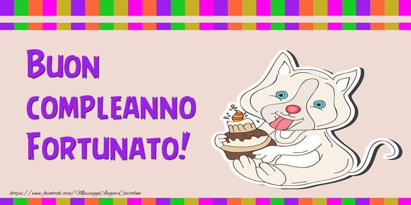  Cartoline di compleanno - Torta | Buon compleanno Fortunato!