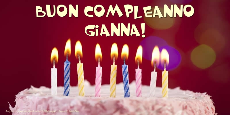  Cartoline di compleanno -  Torta - Buon compleanno, Gianna!