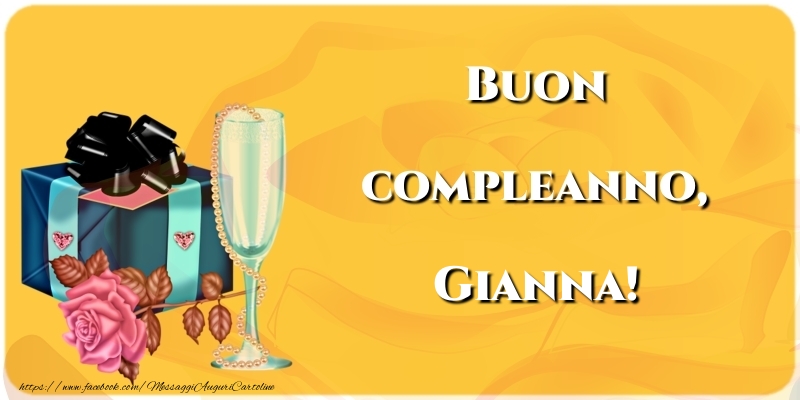  Cartoline di compleanno - Champagne & Fiori | Buon compleanno, Gianna
