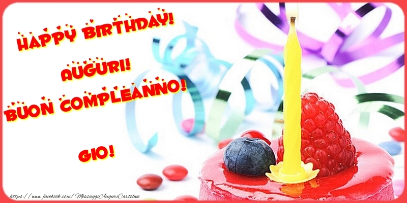  Cartoline di compleanno - Torta | Happy birthday! Auguri! Buon Compleanno! Gio