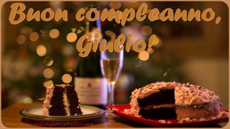  Cartoline di compleanno - Champagne & Torta | Buon compleanno, Giulio