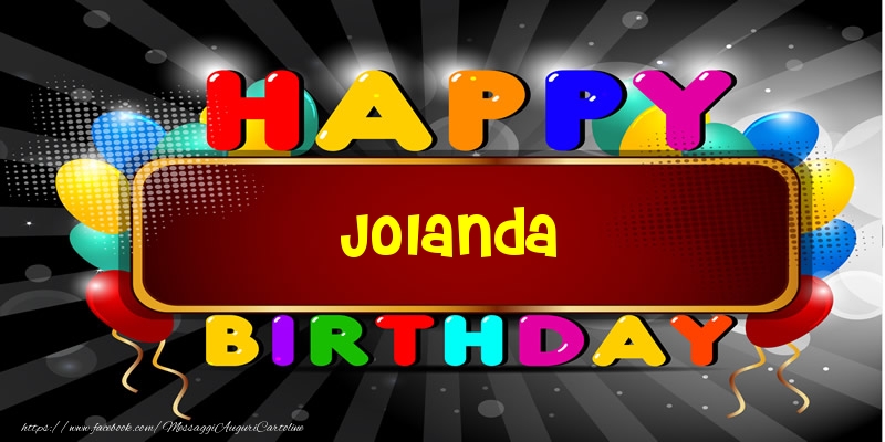 Cartoline di compleanno - Happy Birthday Jolanda