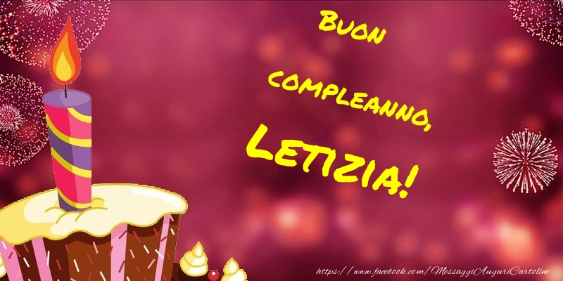  Cartoline di compleanno - Torta | Buon compleanno, Letizia