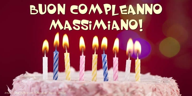 Cartoline di compleanno -  Torta - Buon compleanno, Massimiano!