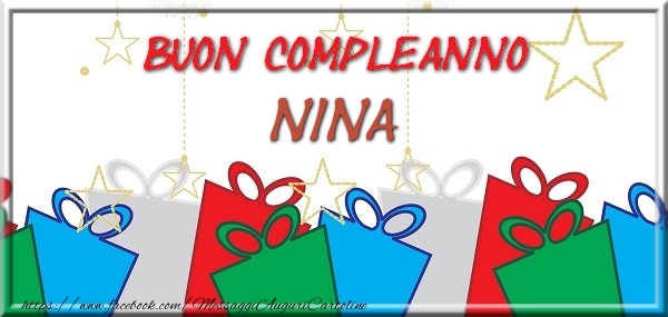 Cartoline di compleanno - Regalo | Buon compleanno Nina