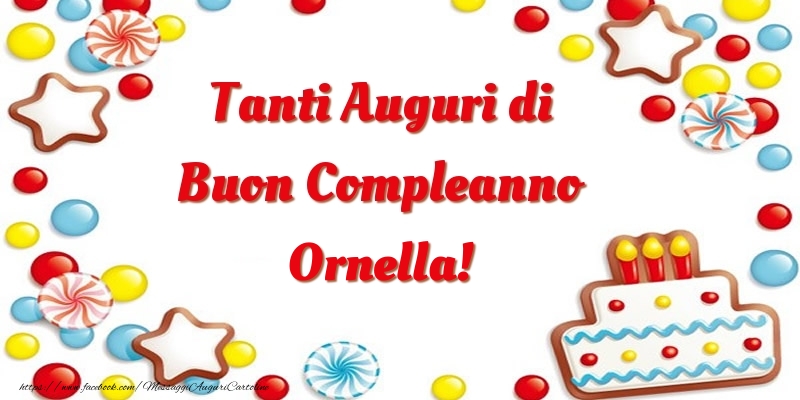  Cartoline di compleanno - Palloncini & Torta | Tanti Auguri di Buon Compleanno Ornella!