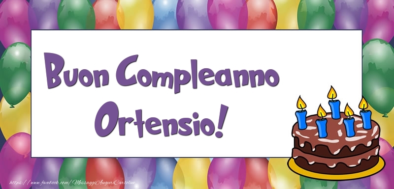  Cartoline di compleanno - Palloncini & Torta | Buon Compleanno Ortensio