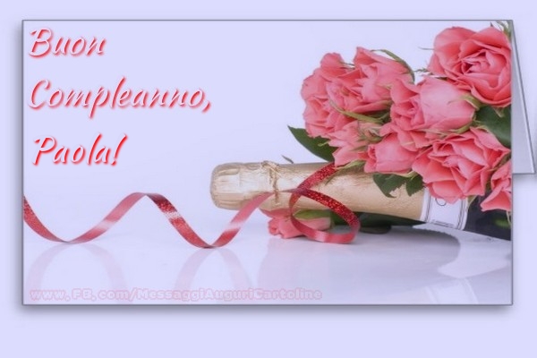  Cartoline di compleanno - Champagne & Fiori | Buon Compleanno, Paola