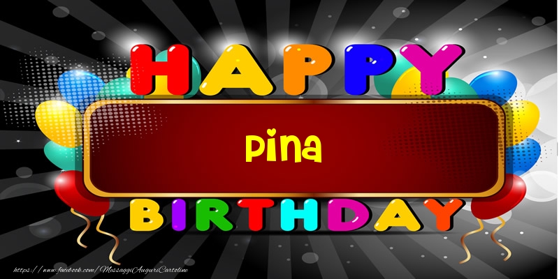  Cartoline di compleanno - Palloncini | Happy Birthday Pina