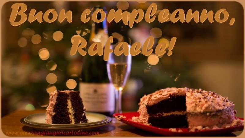 Cartoline di compleanno - Champagne & Torta | Buon compleanno, Rafaele