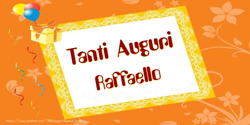Cartoline di compleanno - Palloncini & Regalo | Tanti Auguri Raffaello