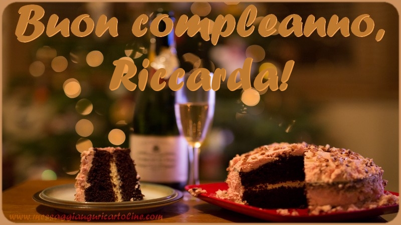 Cartoline di compleanno - Buon compleanno, Riccarda