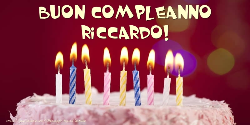  Cartoline di compleanno -  Torta - Buon compleanno, Riccardo!