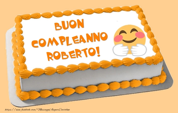  Cartoline di compleanno -  Torta Buon Compleanno Roberto!