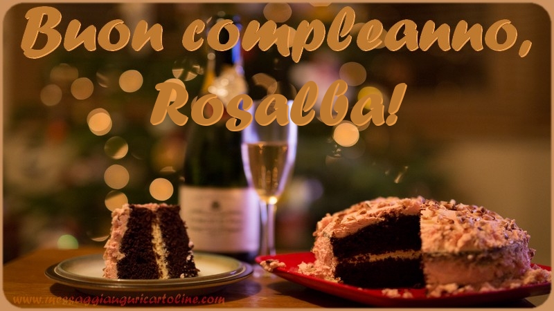  Cartoline di compleanno - Champagne & Torta | Buon compleanno, Rosalba